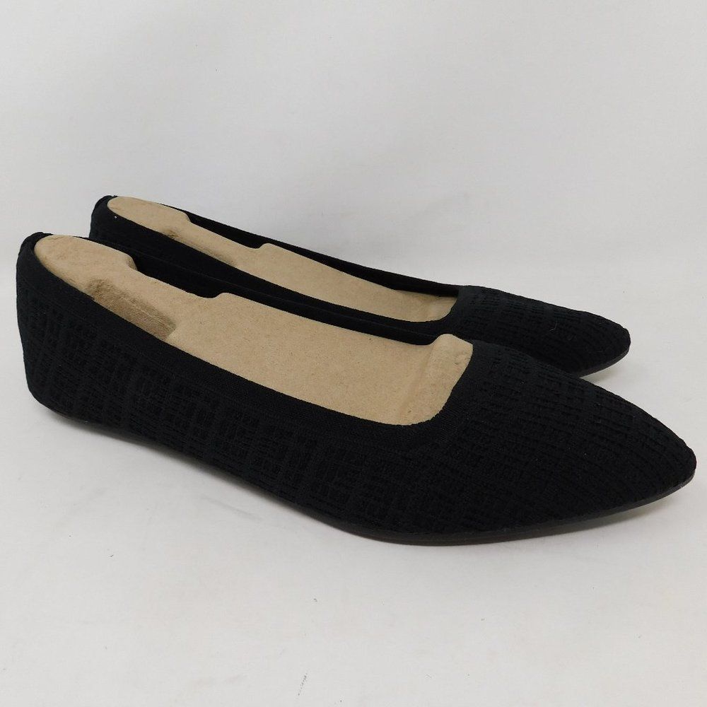 New Skechers Black Flats Pointed Toe Size 11